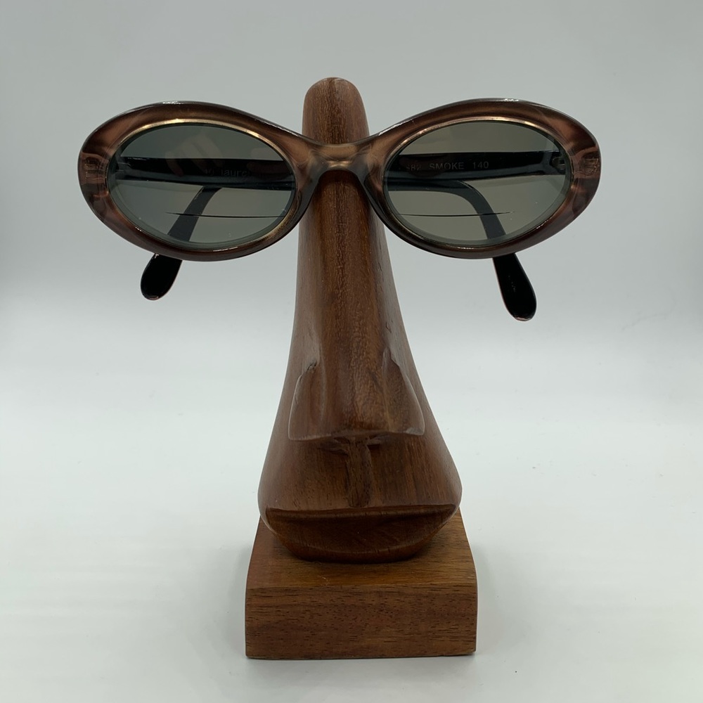 Vintage Lauren Hutton L582 Brown Oval Sunglasses